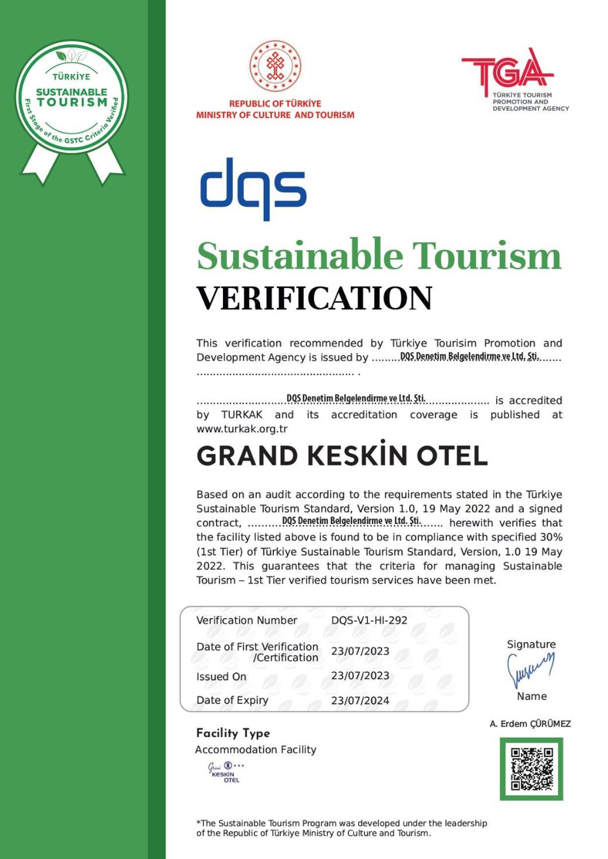 Grand Keskin Otel Denizli  Exterior foto